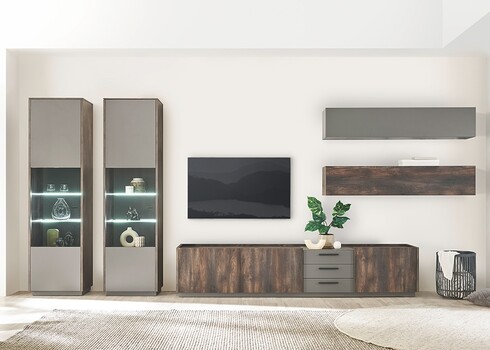 Tv-alus LARGO tumehall / antratsiit, 240x45xH50 cm