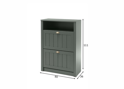 Jalatsikapp ASCOT tumeroheline, 80x36xH111 cm