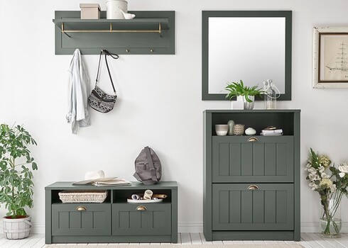 Jalatsikapp ASCOT tumeroheline, 80x36xH111 cm