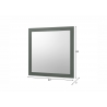 Seinapeegel ASCOT tumeroheline, 82x3xH82 cm