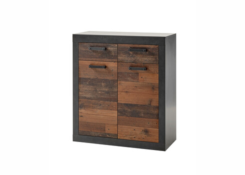 Kummut BROOKLYN pruun / hall, 92x42xH104 cm