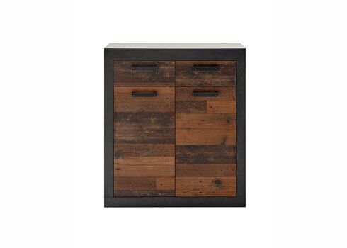 Kummut BROOKLYN pruun / hall, 92x42xH104 cm