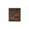 Kummut BROOKLYN pruun / hall, 92x42xH104 cm