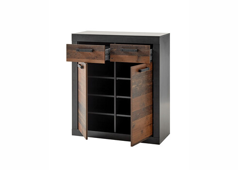 Kummut BROOKLYN pruun / hall, 92x42xH104 cm