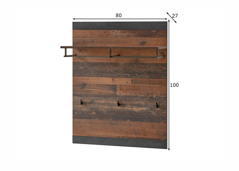 Esikunagi BROOKLYN pruun / hall, 80x27xH100 cm