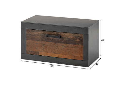 Esikupink BROOKLYN pruun / hall, 88x42xH44 cm