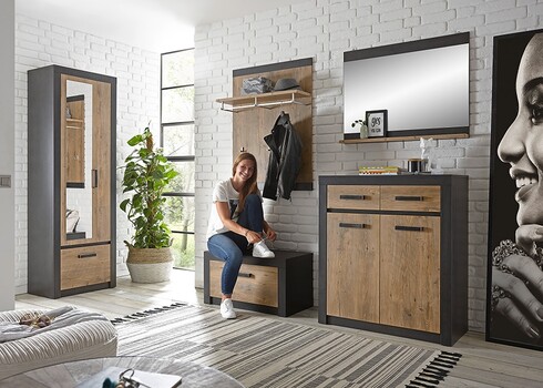 Esikukapp BRÜGGE kastan / hall, 65x42xH200 cm