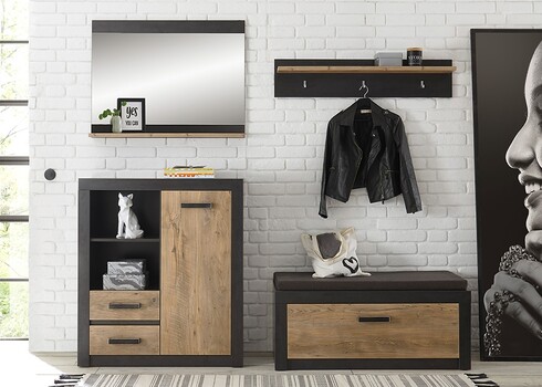 Esikunagi BRÜGGE kastan / hall, 107x18xH23 cm