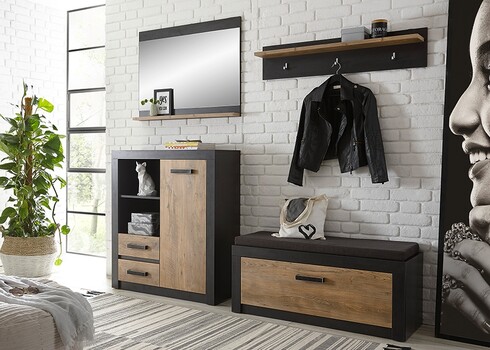 Esikunagi BRÜGGE kastan / hall, 107x18xH23 cm