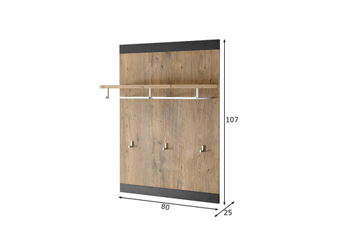 Esikunagi BRÜGGE kastan / hall, 80x25xH107 cm