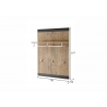 Esikunagi BRÜGGE kastan / hall, 80x25xH107 cm