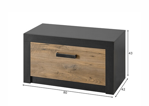 Esikukapp BRÜGGE kastan / hall, 80x42xH43 cm