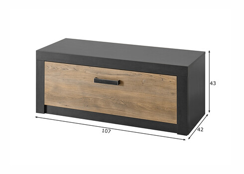 Esikukapp BRÜGGE kastan / hall, 107x42xH43 cm