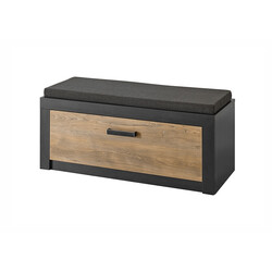 Esikukapp istumispadjaga BRÜGGE kastan / hall, 107x42xH43 cm