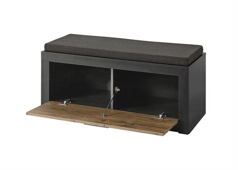 Esikukapp istumispadjaga BRÜGGE kastan / hall, 107x42xH43 cm