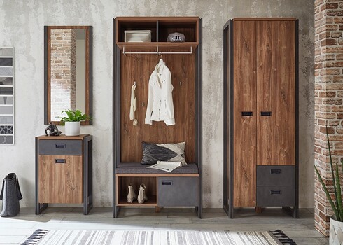 Kummut DETROIT hall / tamm, 55x33xH81 cm