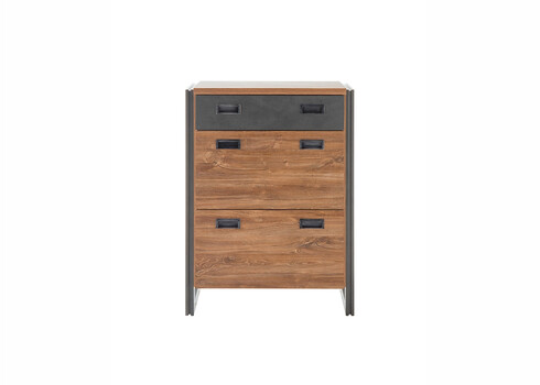 Jalatsikapp DETROIT hall / tamm, 75x39xH100 cm