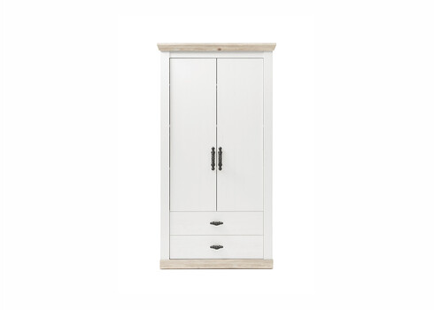 Esikukapp FLORENZ valge mänd / mänd, 107x38xH201 cm