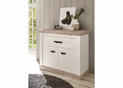 Kummut FLORENZ valge mänd / mänd, 107x45xH87 cm