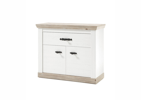 Kummut FLORENZ valge mänd / mänd, 107x45xH87 cm