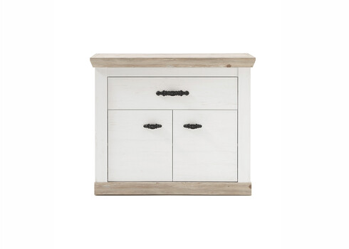 Kummut FLORENZ valge mänd / mänd, 107x45xH87 cm