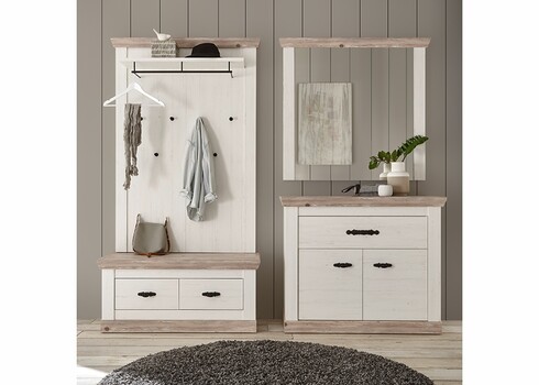 Kummut FLORENZ valge mänd / mänd, 107x45xH87 cm