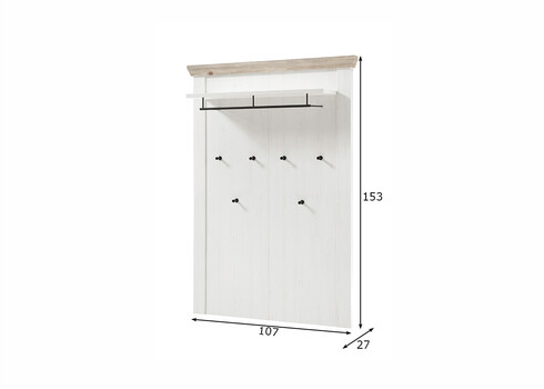 Seinanagi FLORENZ valge mänd / mänd, 107x27xH153 cm