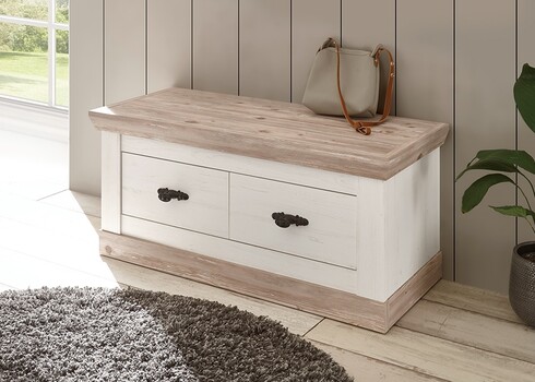 Esikupink FLORENZ valge mänd / mänd, 107x45xH50 cm