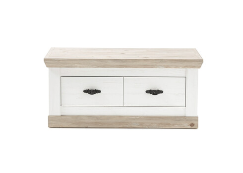 Esikupink FLORENZ valge mänd / mänd, 107x45xH50 cm