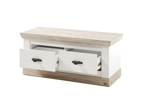 Esikupink FLORENZ valge mänd / mänd, 107x45xH50 cm