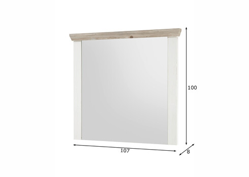 Seinapeegel FLORENZ valge mänd / mänd, 107x8xH100 cm