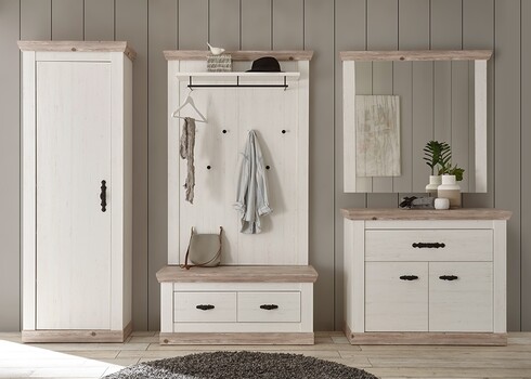 Seinapeegel FLORENZ valge mänd / mänd, 107x8xH100 cm