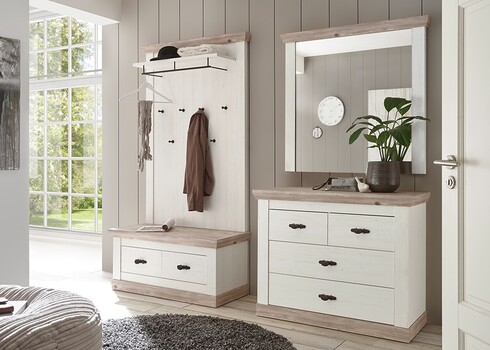 Seinapeegel FLORENZ valge mänd / mänd, 107x8xH100 cm