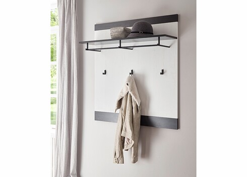 Seinanagi SHERWOOD valge mänd / hall, 92x26xH100 cm