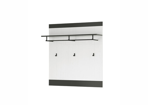 Seinanagi SHERWOOD valge mänd / hall, 92x26xH100 cm