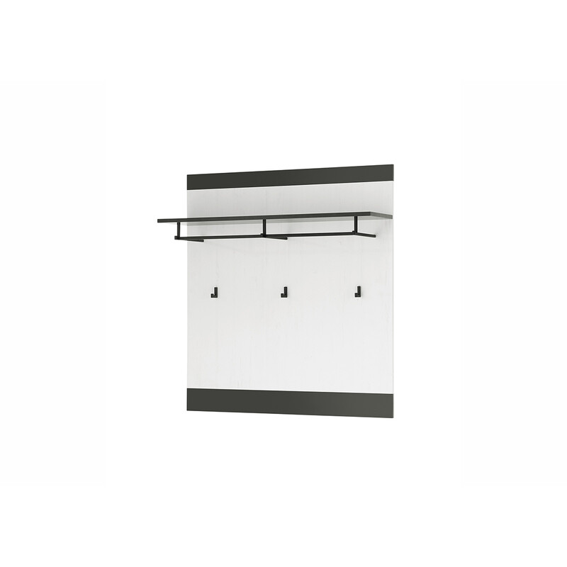 Seinanagi SHERWOOD valge mänd / hall, 92x26xH100 cm