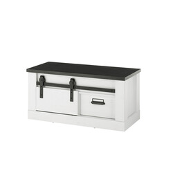 Esikupink SHERWOOD valge mänd / hall, 93x43xH46 cm