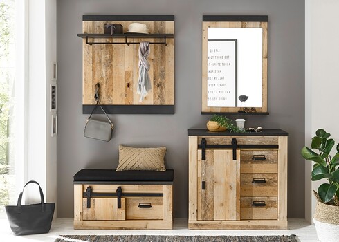 Seinanagi SHERWOOD pruun / hall, 92x26xH100 cm