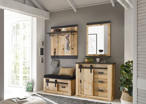 Seinanagi SHERWOOD pruun / hall, 92x26xH100 cm