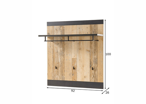 Seinanagi SHERWOOD pruun / hall, 92x26xH100 cm