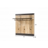 Seinanagi SHERWOOD pruun / hall, 92x26xH100 cm