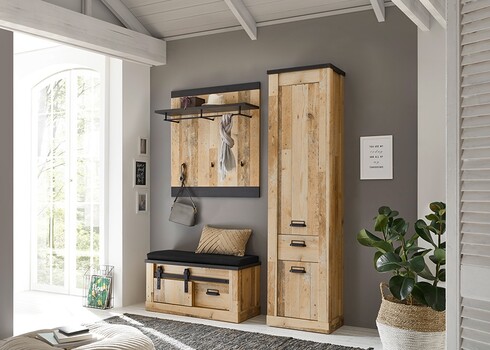 Esikupink SHERWOOD pruun / hall, 93x43xH46 cm