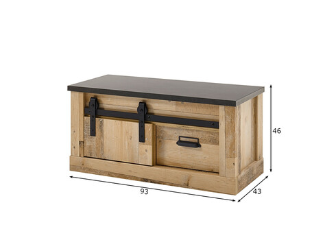 Esikupink SHERWOOD pruun / hall, 93x43xH46 cm