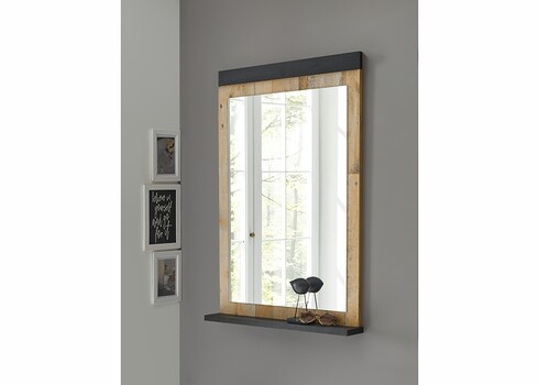 Seinapeegel SHERWOOD pruun / hall, 66x10xH95 cm