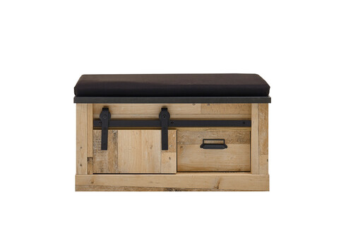 Esikupink istumispadjaga SHERWOOD pruun / hall, 93x43xH46 cm