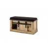 Esikupink istumispadjaga SHERWOOD pruun / hall, 93x43xH46 cm