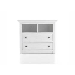 Kummut WESTERLAND valge mänd, 105x45xH90 cm