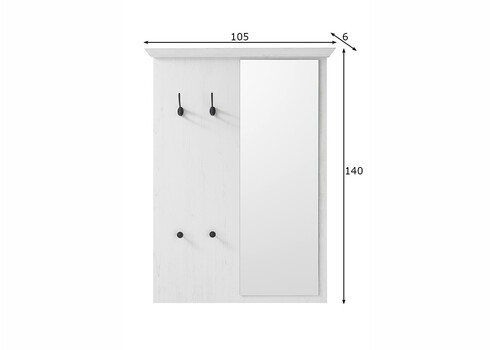 Seinanagi WESTERLAND valge mänd, 105x6xH140 cm