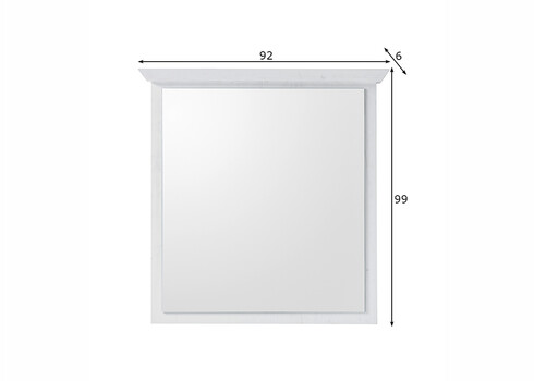 Seinapeegel WESTERLAND valge mänd, 92x6xH99 cm