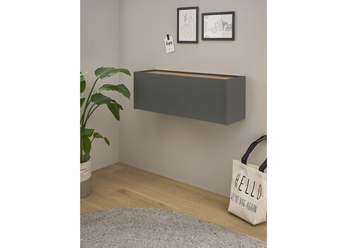 Sekretärkapp CITY antratsiit / tamm, 100x30xH35 cm